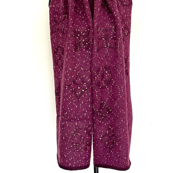 Louis Vuitton Wool Wrap Medallion Logomania Burgundy Purple Reversible S… - Picture 6 of 10